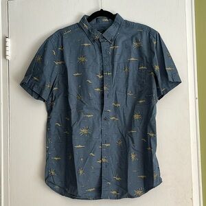 Birds and Fish Short Sleeve Button Down